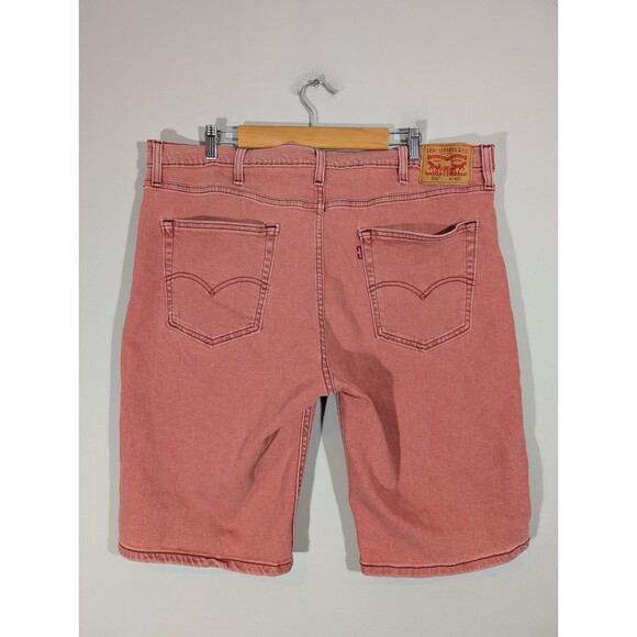 Levi's 502 Mens Terracota Denim Bermuda Shorts Sz 40 Resortwear Preppy College - Picture 2 of 8